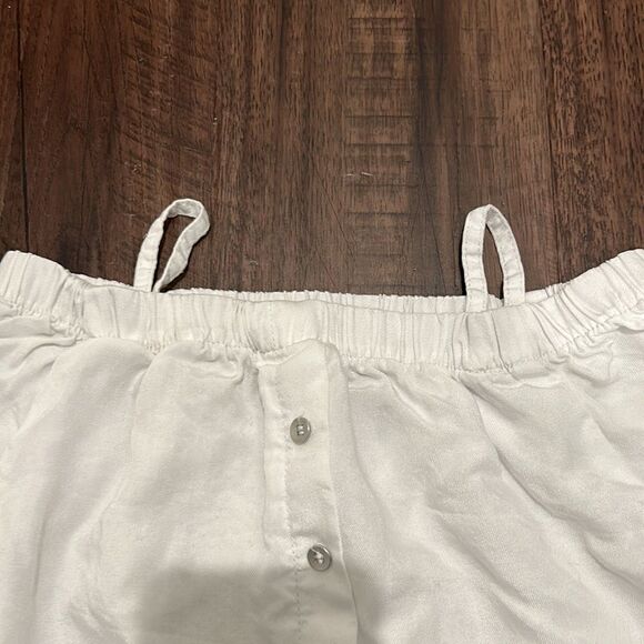Tractr Girls White Off The Shoulder Top, Size Small - Picture 3 of 5